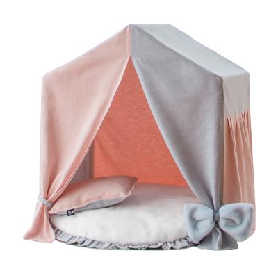 China Wholesale Manufacturer Dog Cat House Pet Tent Bed Partially Enclosed Luxury Felt Room Breathable for sale