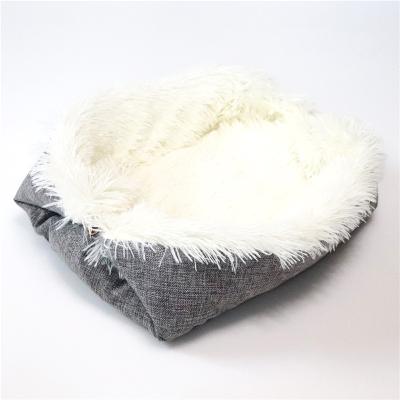 China Waterproof Winter Plush Warm Pet Bed Double Use Indoor Soft Cat Cushion Bed Blanket With Best Price for sale