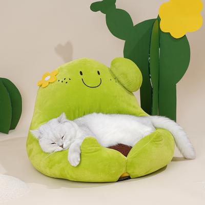 China Waterproof Winter Warm Cactus Train Cat Bed Soft Cotton Round Pet Cushion House Kennel For Dog Cat Indoor for sale