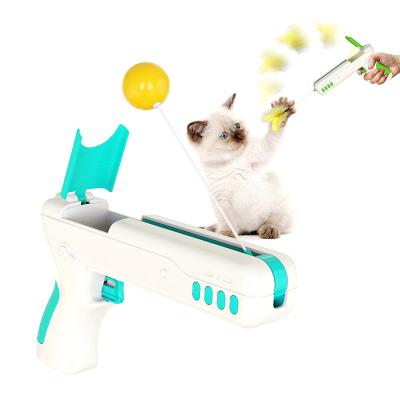 China New Design Mode Cat Toys Feather Interactive Stick Viable Ball Toys Automatic Cat Playing Game With Best Prize for sale