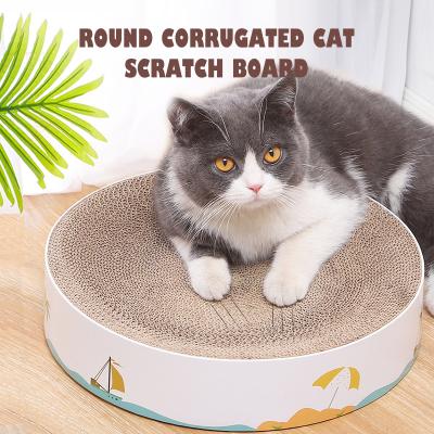 China 2021 New Design Luxury Viable Cat Claw Board Anti-skid Wear-resistant Pure Corrugated Paper Cat Claw Board Send Catnip for sale