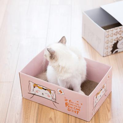 China Wholesale Viable Cat Carton Cat Scratching Board Neural Ambient Cat Claw Board Safe Wear-Resistant From Factory for sale