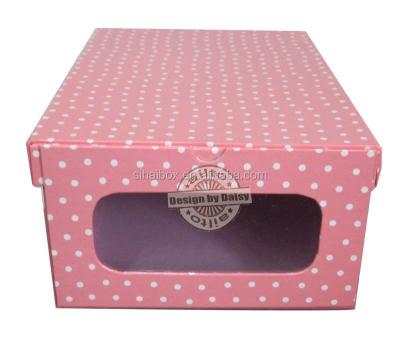 China Handmade Wholesale Decorative Paper Storage Box Folding Rigid Corrugated Gift Box for sale