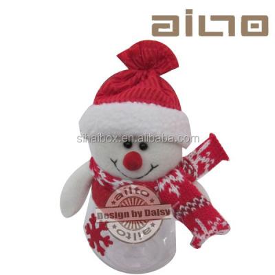 China Wholesale Handmade Custom Christmas Snowman Plastic Packaging Box For Candy for sale