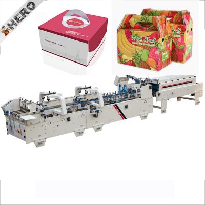 China CLOTHING HERO BRAND Automatic Box and Making Cardboard Folding Gluing Corrugated Folder Gluer Machine for sale