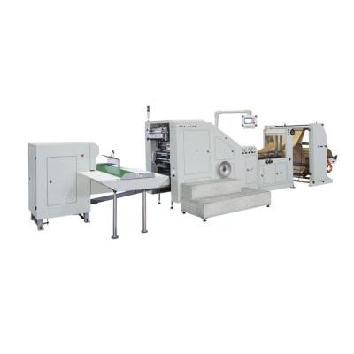 China Garment Shops Machine Paper Square Bottom Bag Making Machine Automatic Kraft Paper Cement Newsagent Bag Making Machine With Handle for sale