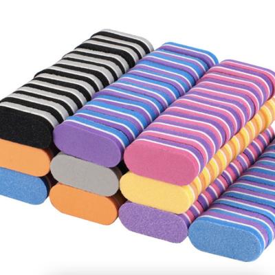 China Nail Tools Cube Manicure Strip Rubbing Mini Sponge Rubbing Colorful High Elasticity Square Sponge Nail File Small Grinding Both Sides for sale