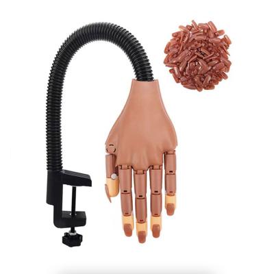 China Common Active Manicure Silicone Hand Nail Enhancement Practitioner Artificial Hand Manipulator Nail Tools Practice Manicure for sale