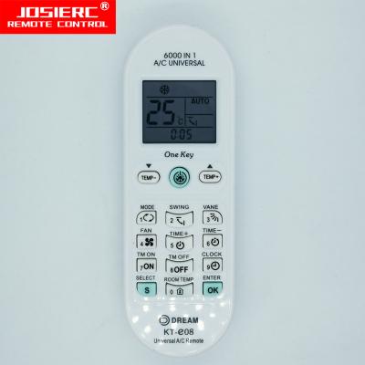 China Air Conditioner KT-E08 6000 in 1 Universal Air Conditioner Remote Control Russian Type for sale