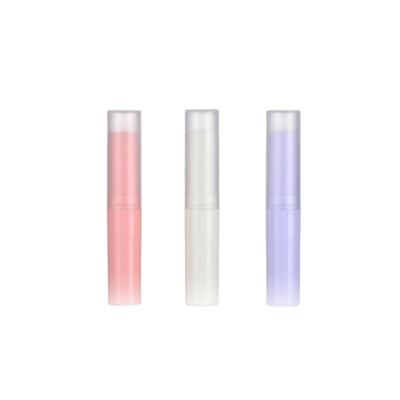 China Lip balm. Lipstick white/purple/pink beige color in stock deodorant containers lip gloss tube, 3g lipstick tube for sale