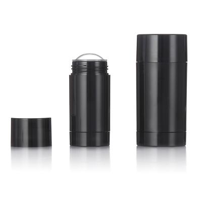 China Personal Care Good Quality Cosmetic Round Empty Black AS Deodorant Stick Container for sale