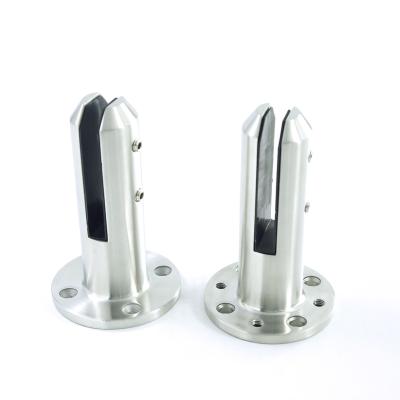 China Modern Stainless Steel Railing Accessories Glass Balustrade Fitting / Glass Clamp For Balcony Staircase for sale