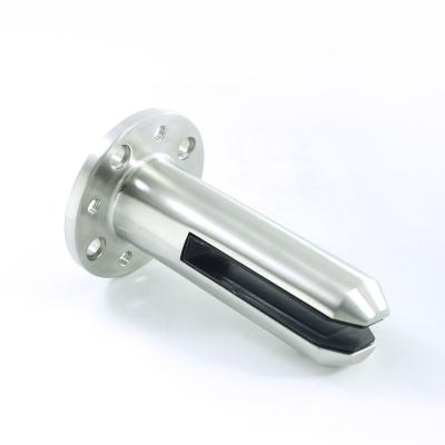 China Modern Widely Used Frameless Swimming Pool Glass Barrier Top Quality Stainless Steel Spigot Glass Flange for sale