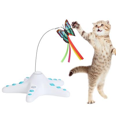 China ZYH Viable Wholesale Funny 3D Butterfly Outdoor Toy For Pets Magic Butterfly Toy For Cat for sale