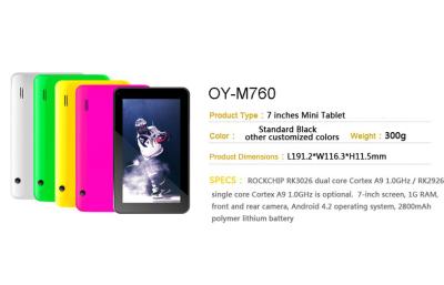 China 7 inch tablet computers , wireless network mini touchpad with 3G IEEE802.11b/g/n for sale