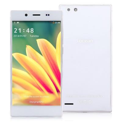 중국 Iocean X8 소형 5.0inch 1280X720 MT6582 쿼드 중핵 IPS 1.3GHz WCDMA 1GB 16GB 8MP 2100Ah 판매용