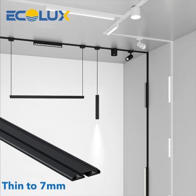 China New Design Ultra Thin Retail Store Combination Lighting 18w 24w 36w DC 48v Linear Magnetic Track Light for sale