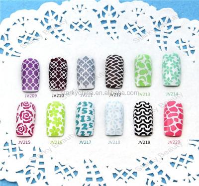 China Factory Nail Art Template Making Cartoon Hollow Out Nail Art Sticker Nail Art Stencil SK-JV for sale