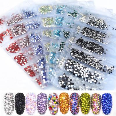 China Rhinestones ab color rhinestones crystal art nail art factory glass not hot fit rhinestone wholesale glass nail art rhinestones for sale