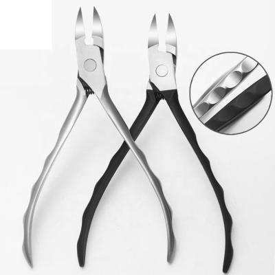 China Left Handed Scissors Nipper Tool For Thick Stainless Steel Trimmer Cutter Manicure Pedicure Toe Nail Cuticle Scissor Clippers for sale