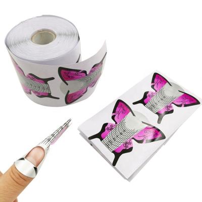 China 500pcs/Butterfly Roll Nail Forms Nail Carve Extension Forms Stickers Nail Forms French UV Gel Acrylic SK-ZT18 for sale