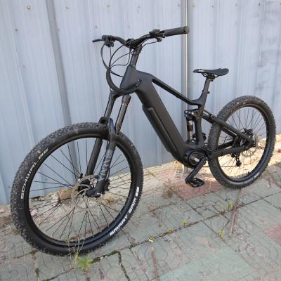 China Bafang M600 carbon fiber full motor emtb mid drive suspension electric 500w carbon ebike for sale