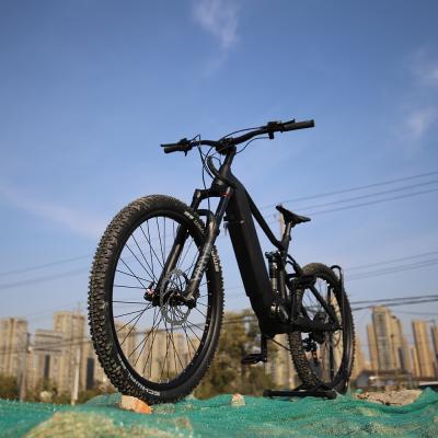 China carbon fiber mountain electric bike bafang m600 e bike 48v 500w full suspension battery hidden battery electric bike for sale