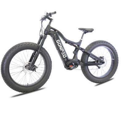 China bafang m620 26in fat tire carbon fiber adult frame ebike 1000w 48v full carbon fiber snow suspension mtb 1000w motor e-bike for sale