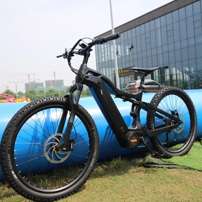 China 2022 29Inch 750w 1000w mid motor mountain bike multifunction electric carbon fiber full suspension carbon fiber ebike for sale