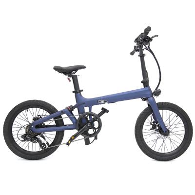 China Newest 2022 carbon fiber ebike 36v 250w motor hub motor 20inch road electric folding bike citycoco small portable electric folding bike for sale