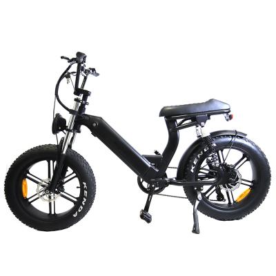 China Super double shoulder aluminum alloy bike 20inch mountain ebike 500w electric bike full suspension 48v reclined electric citycoco for sale