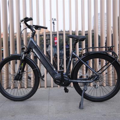 China 2022 aluminum alloy step through 26in aluminum alloy electric bike fat mid tire 36v 250w motor city ebike for sale