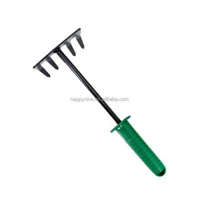 China CLASSIC 5 Tines Rake Home Lawn Maker Small Garden Tools Gardening Cultivator with Plastic Handle for Flower Plant Care for sale