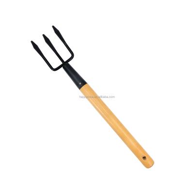 China Long Handle Fork CLASSIC Wood Garden Lawn Care Adult Carbon Steel DIY Tools Gardening With Anti-Rust Coating for sale