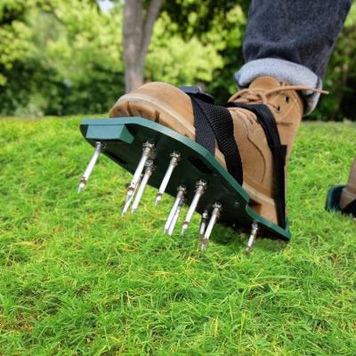 China CLASSIC Lawn Aerator Sandals with 4 Adjustable Straps Durable Metal Buckles Yard Manual Aerator Shoes for Effectively Aerating Lawn Soil for sale