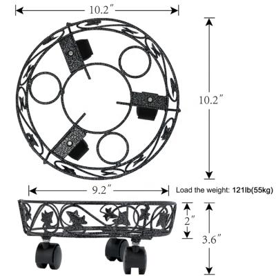 China CLASSIC Round Plant Cart with Wheels, Heavy Duty Planter Flower Pot Motor, Plant Stand Planter Rolling Cart for Indoor Outdoor Home for sale