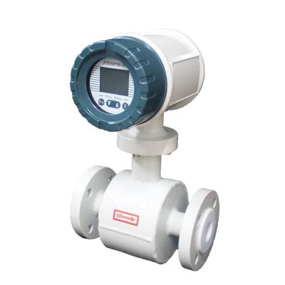 China PTFE 4-20ma Produced Magnetic Flow Meter Acid Acid Resistant Flow Meter for sale