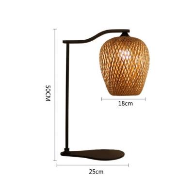 China Modern Bamboo Indoor Decorative Lamp Atmosphere Desk Night Light LED Table Lamp Lights for sale