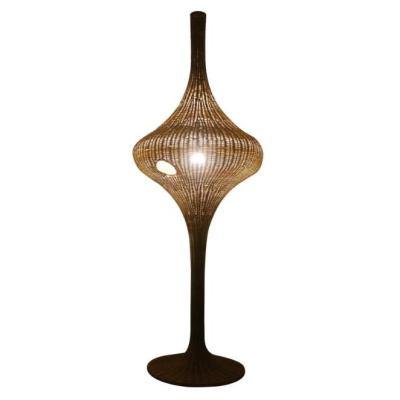 China Artistic Southeast Asian stytle modern rattan floor lamp for sale