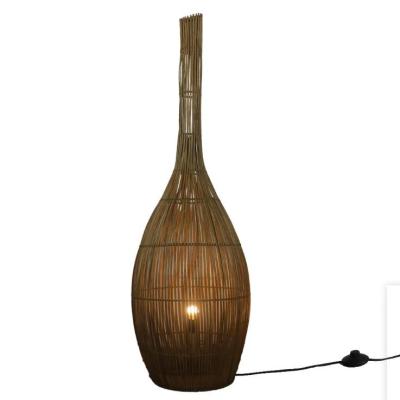 China Modern artistic rattan floor lamp for hotel, club, living room for sale