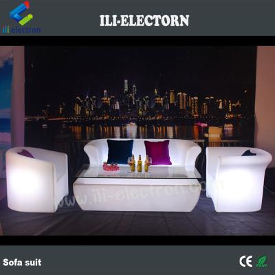 China Remote BAR SET KTV Nightclub Bar Color Changing Rechargeable Plastic Led Sofa Furniture Set for sale