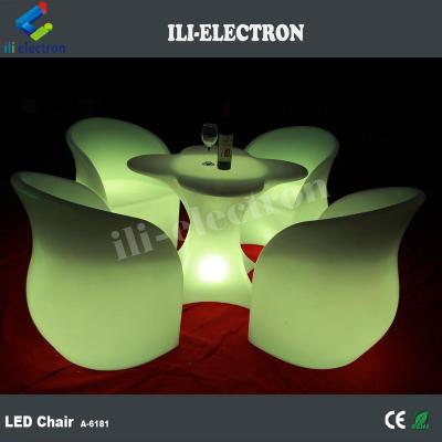 China Bar Table modern flower shape illuminated furniture led table led led chair for sale