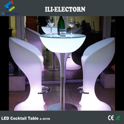 China BAR SET Elegant Deign Lounge and Romantic Party Events Led Bar Bistros Cabaret Coffee Round Cocktail Table Furniture for sale