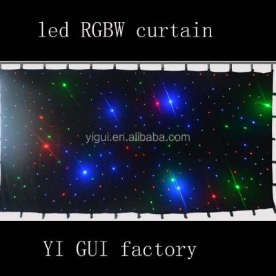 China hotel star led lights curtain fabric/led star curtain/solft led fabric for sale