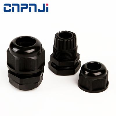 China Waterproof Nylon Cable Gland Black M32 Cable Gland Wire Connector Electrical Cable Gland for sale