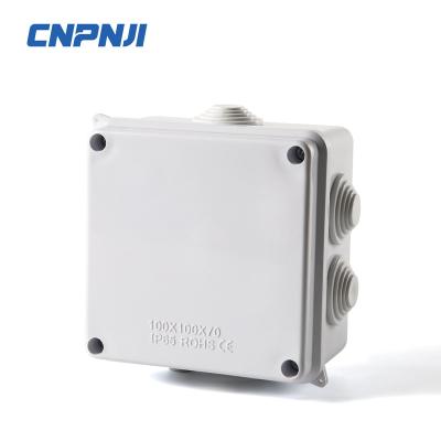 China Beautiful appearance and strong performance IP65 cable plastic electronic waterproof power outdoor junction box with round hole customized for sale