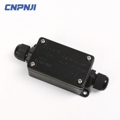 China PJ Series ABS Plastic Black 2 Way Junction Box Beautiful Appearance And High Performance Low Price for sale