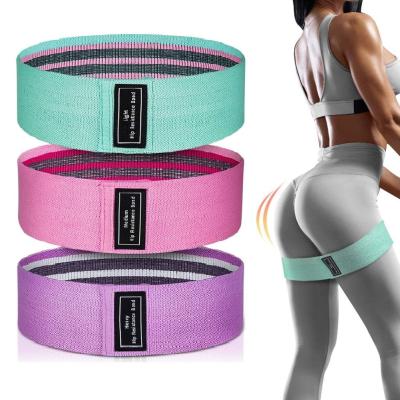 China Durable 2021 Gym Fitness Glute Resistance Band 3D Max Printed Fabric Booty Band for sale