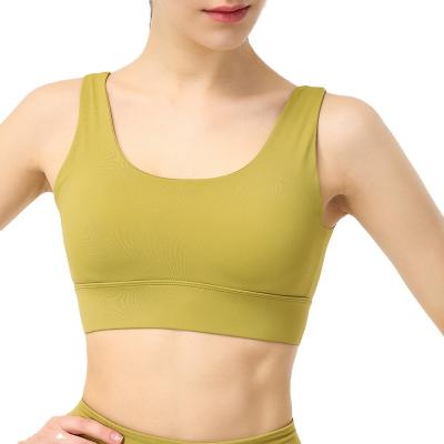 China 3D Max Stock Traceless Yoga Beauty Back Bra Women Yoga Wear Underwear Vest Stretch One Piece Shock Proof Sports Bra for sale