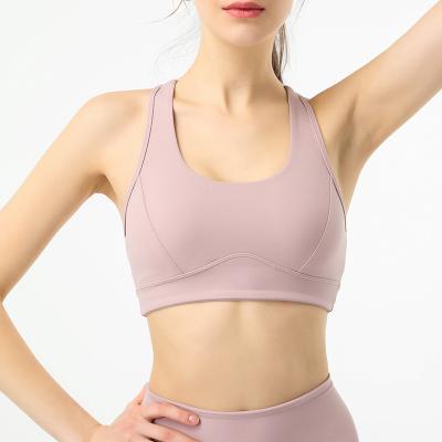 China 3D Breathable Max Stock New Hollowed-out Women's Shockproof Sports Underwear Women's Sports Beauty Back Yoga Bra Gathering Running Yoga Vest for sale